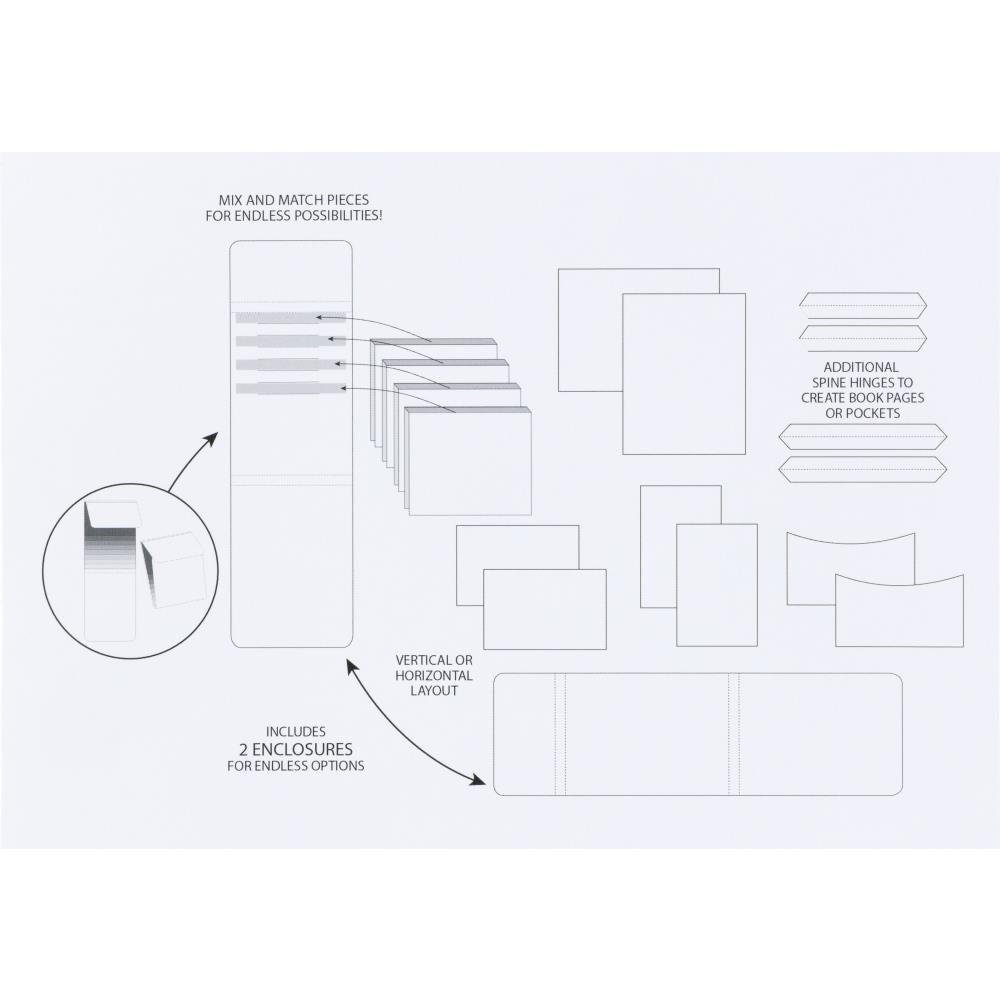 49 And Market - Create-An-Album Foundation Inserts 6x8 Assortment 1 - White