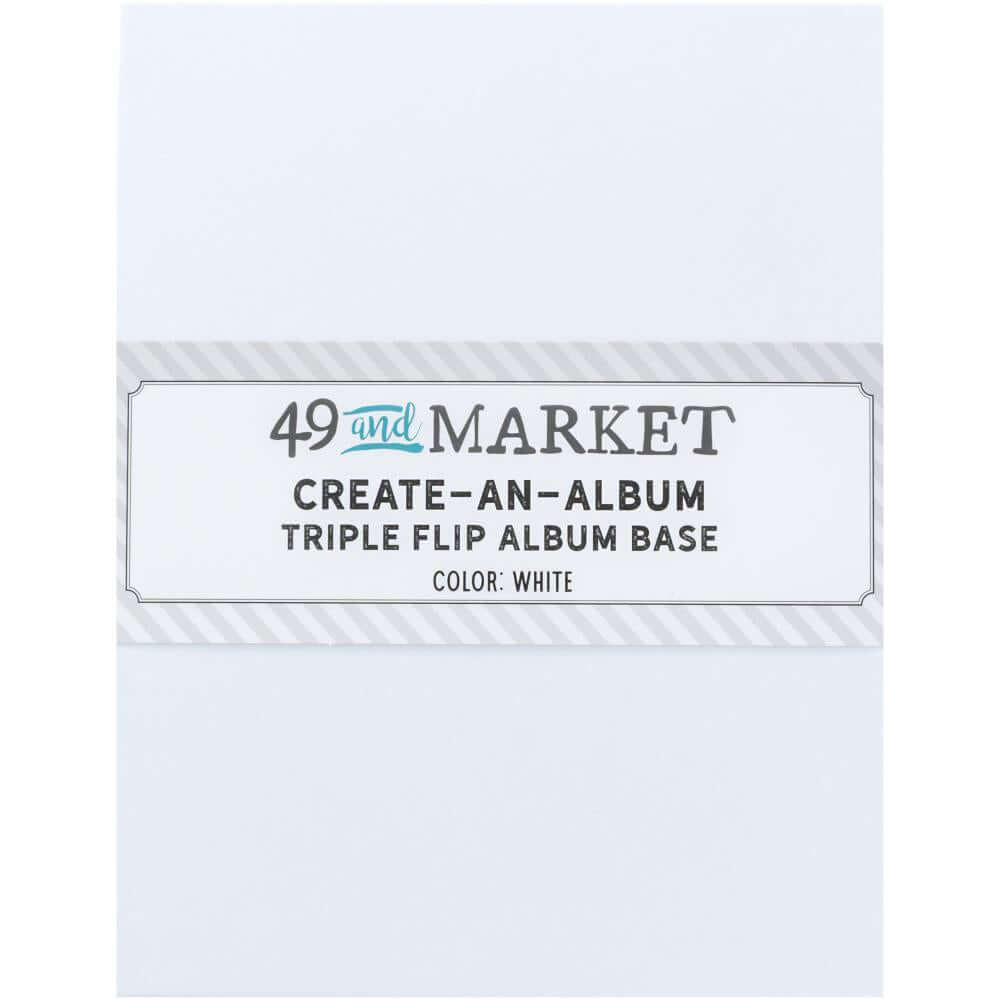 49 And Market - Create-An-Album Triple Flip Album Base - White