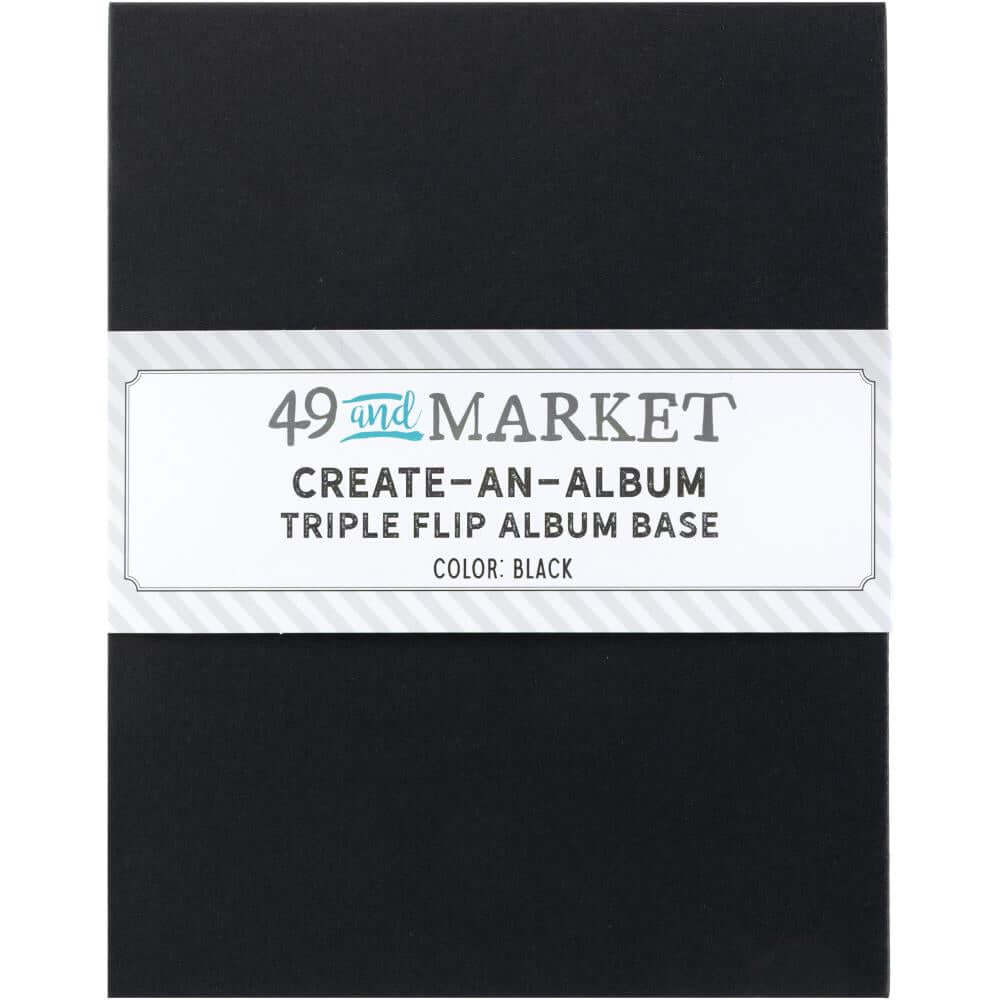 49 And Market - Create-An-Album Triple Flip Album Base - Black