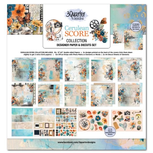 3Quarter Designs - 12x12 Cerulean Score - The Crafty Kiwi