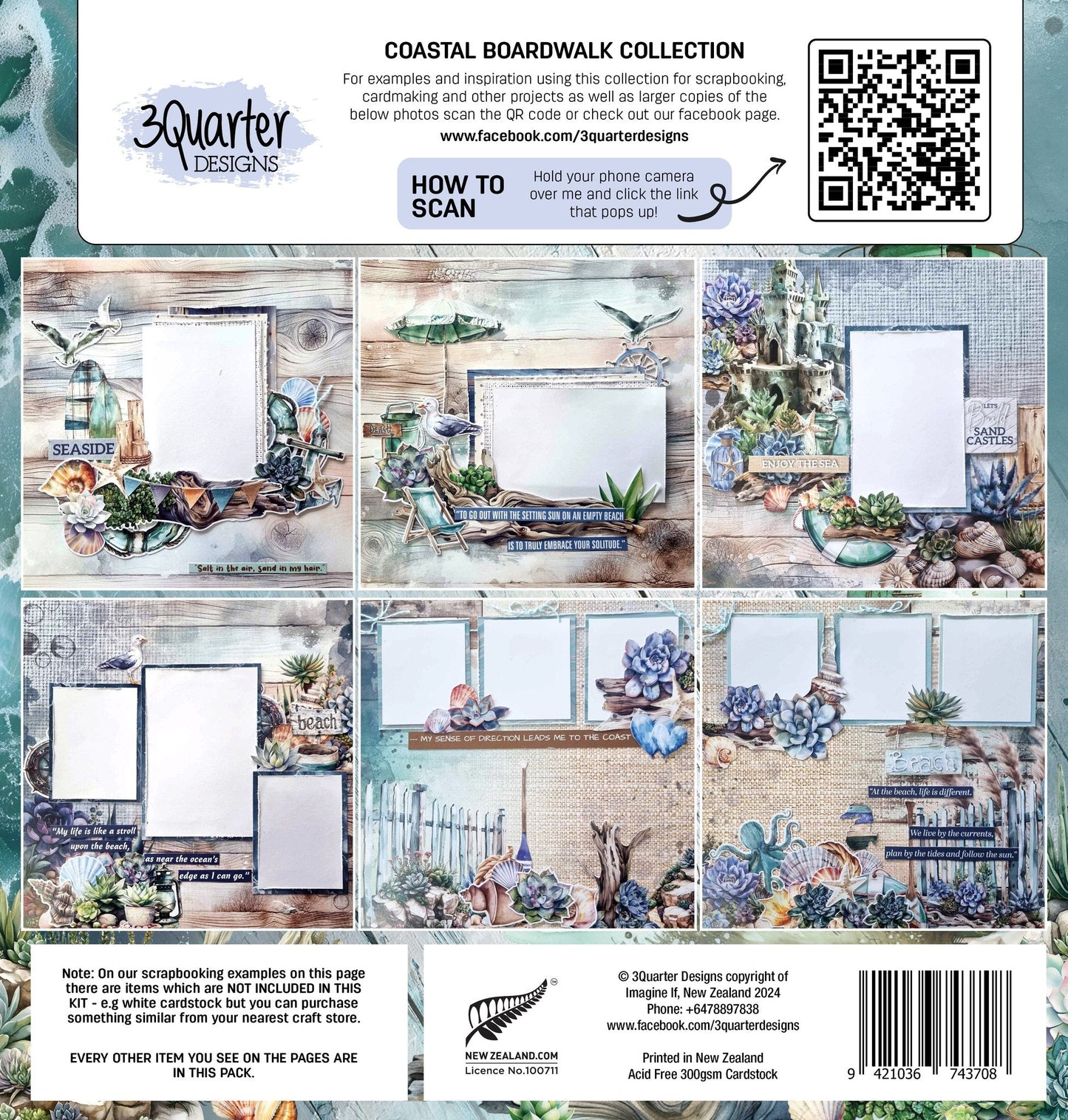 3Quarter Designs - 12x12 Coastal Boardwalk - The Crafty Kiwi