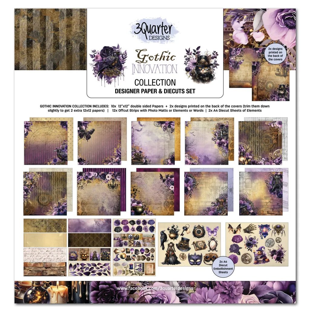 3Quarter Designs - 12x12 Paper Pack - Gothic Innovation - The Crafty Kiwi