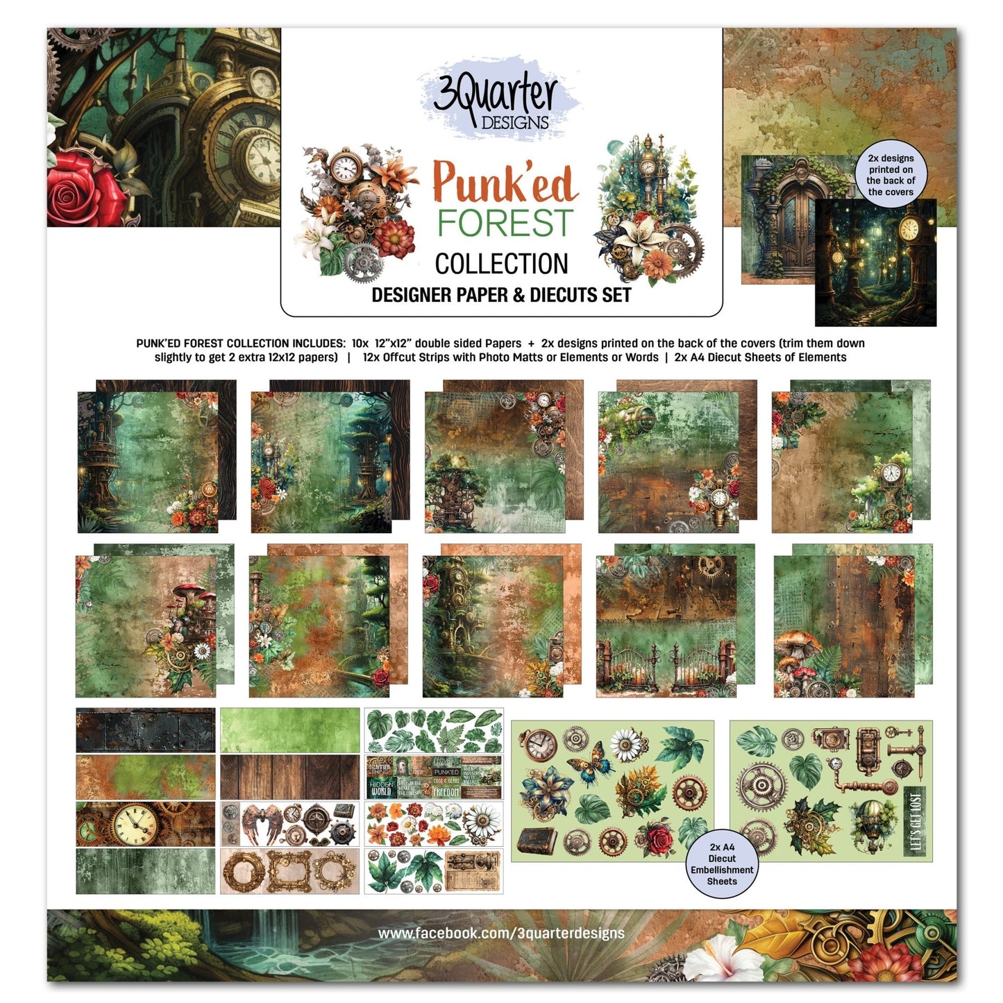 3Quarter Designs - 12x12 Punk'ed Forest - The Crafty Kiwi