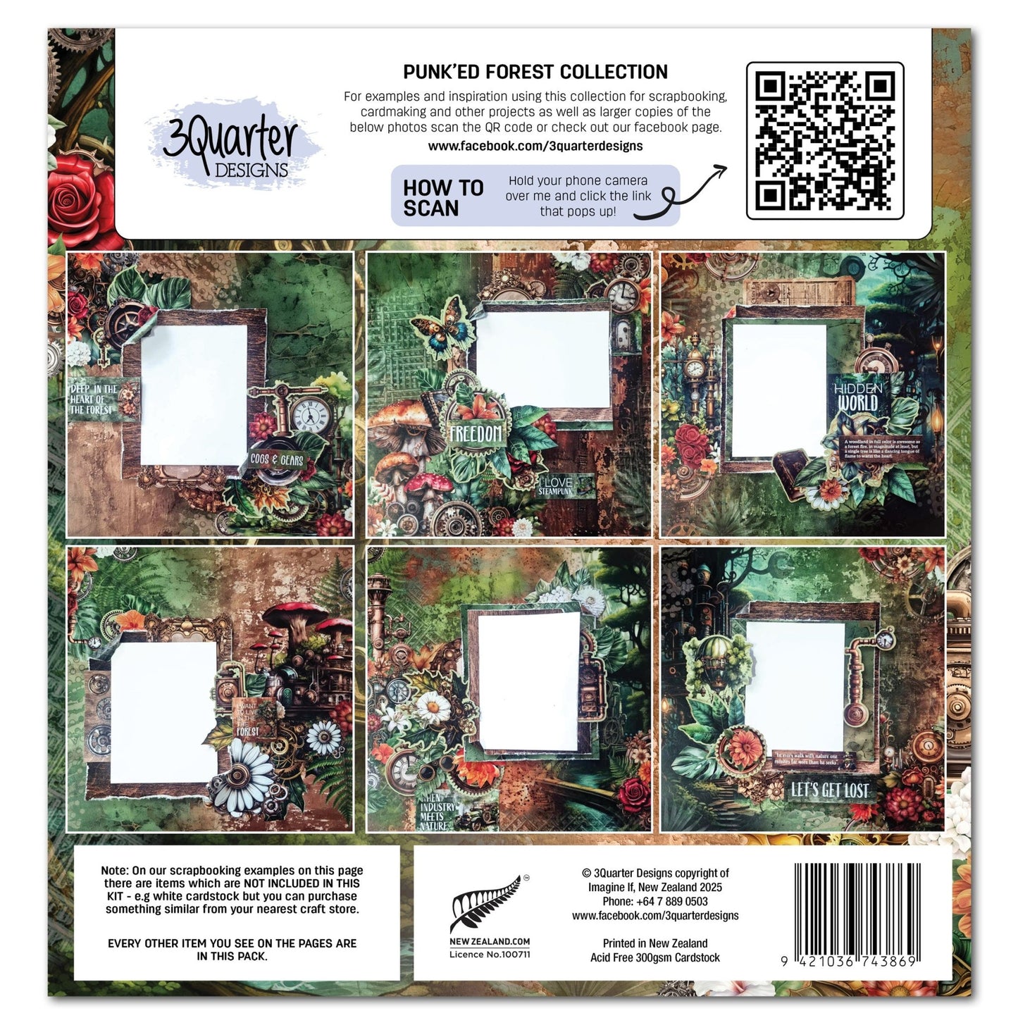 3Quarter Designs - 12x12 Punk'ed Forest - The Crafty Kiwi