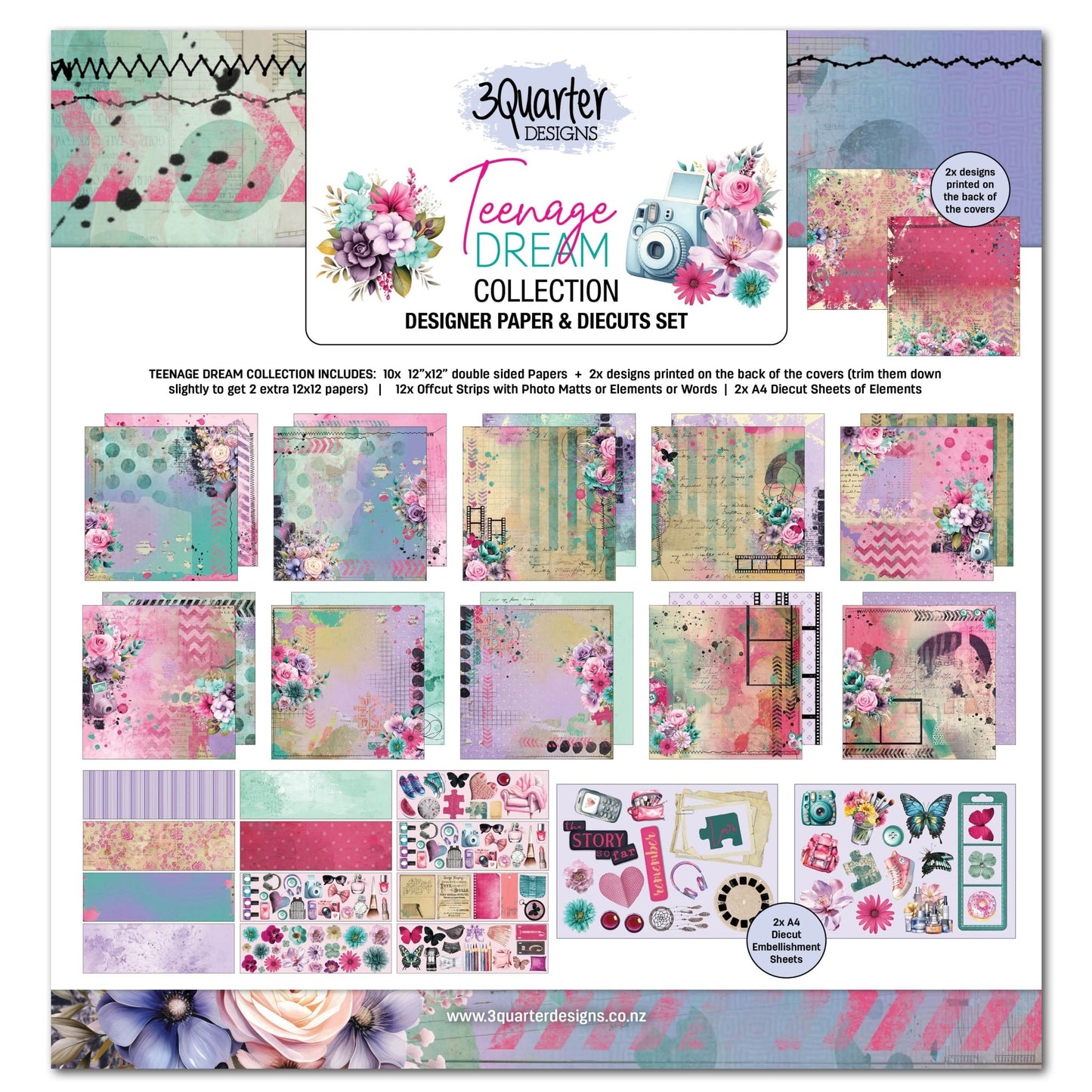 3Quarter Designs - 12x12 Teenage Dream - The Crafty Kiwi