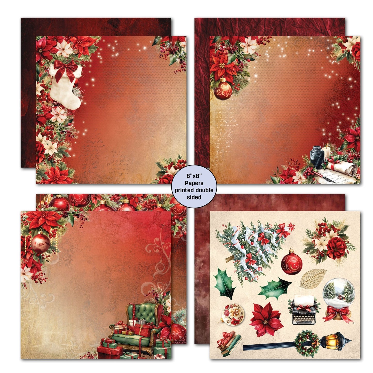 3Quarter Designs - 8x8 Holly Jolly - The Crafty Kiwi