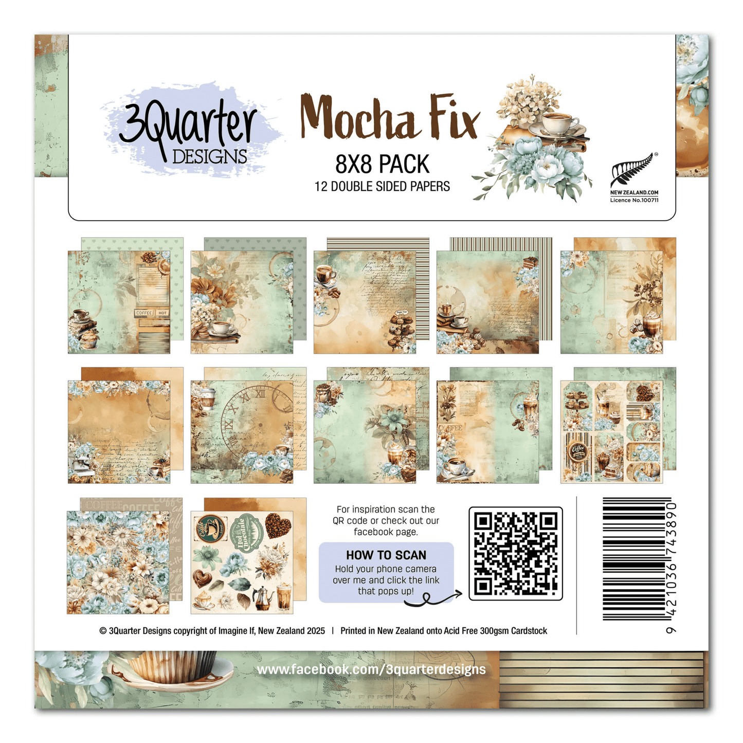 3Quarter Designs - 8x8 Mocha Fix - The Crafty Kiwi