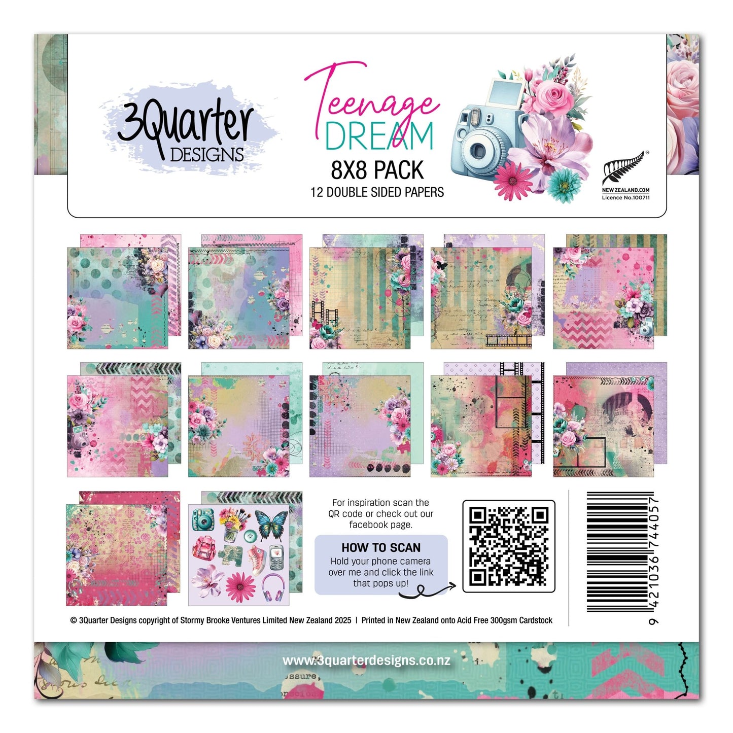 3Quarter Designs - 8x8 Teenage Dream - The Crafty Kiwi