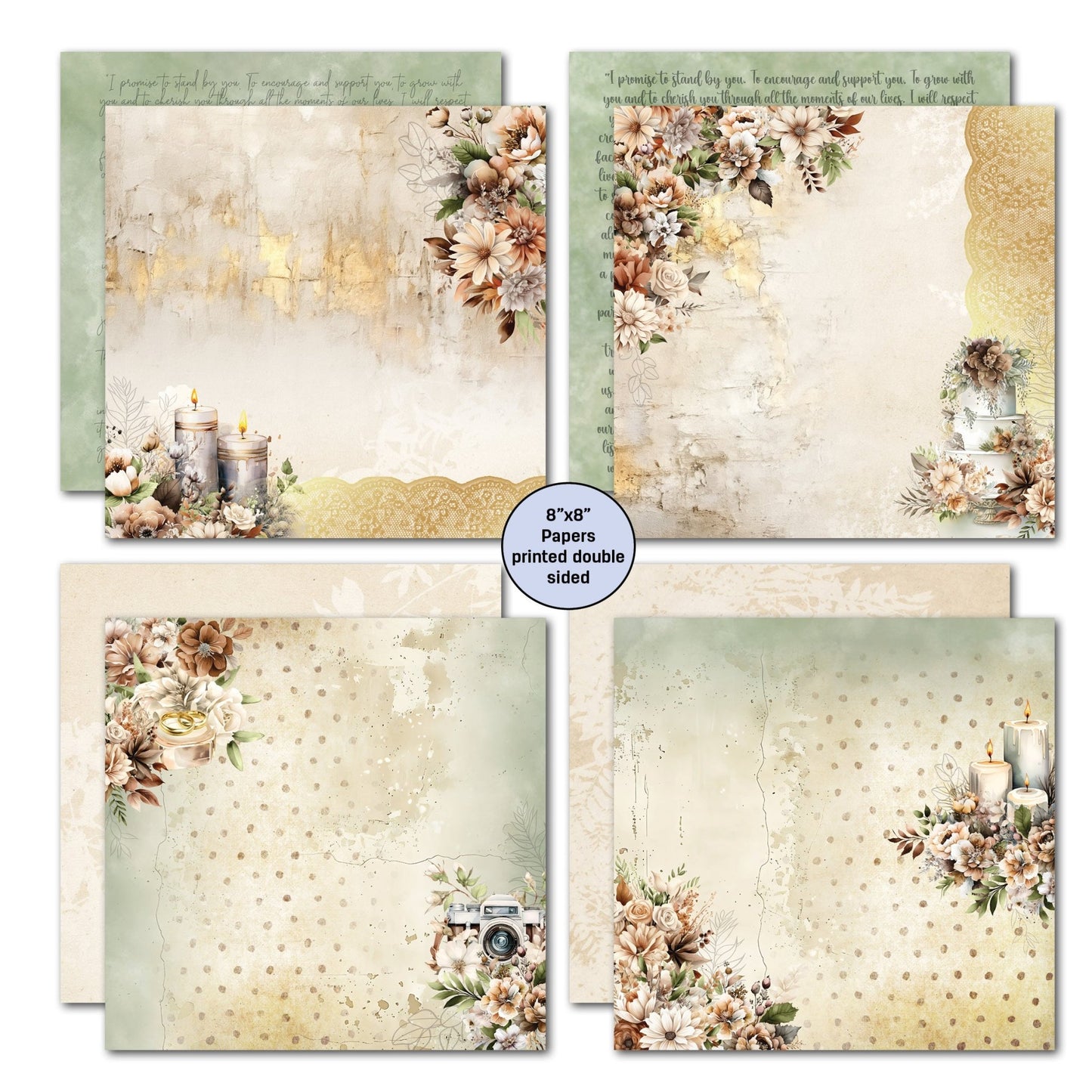 3Quarter Designs - 8x8 Wedded Bliss - The Crafty Kiwi