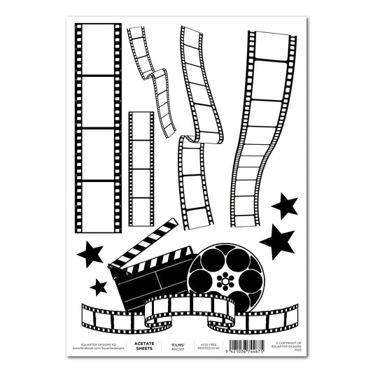 3Quarter Designs - Acetate Sheet Cerulean Score - The Crafty Kiwi