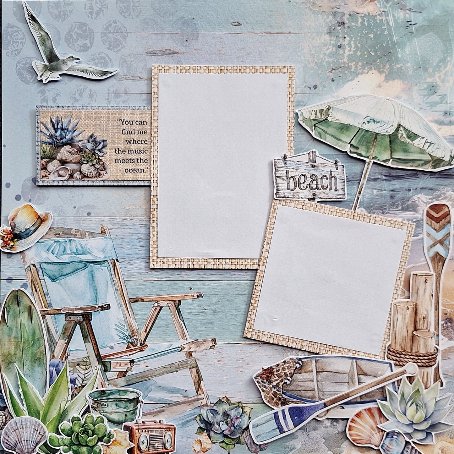 3Quarter Designs - Coastal Boardwalk Scrapbooking Kit - By Annemarie - The Crafty Kiwi