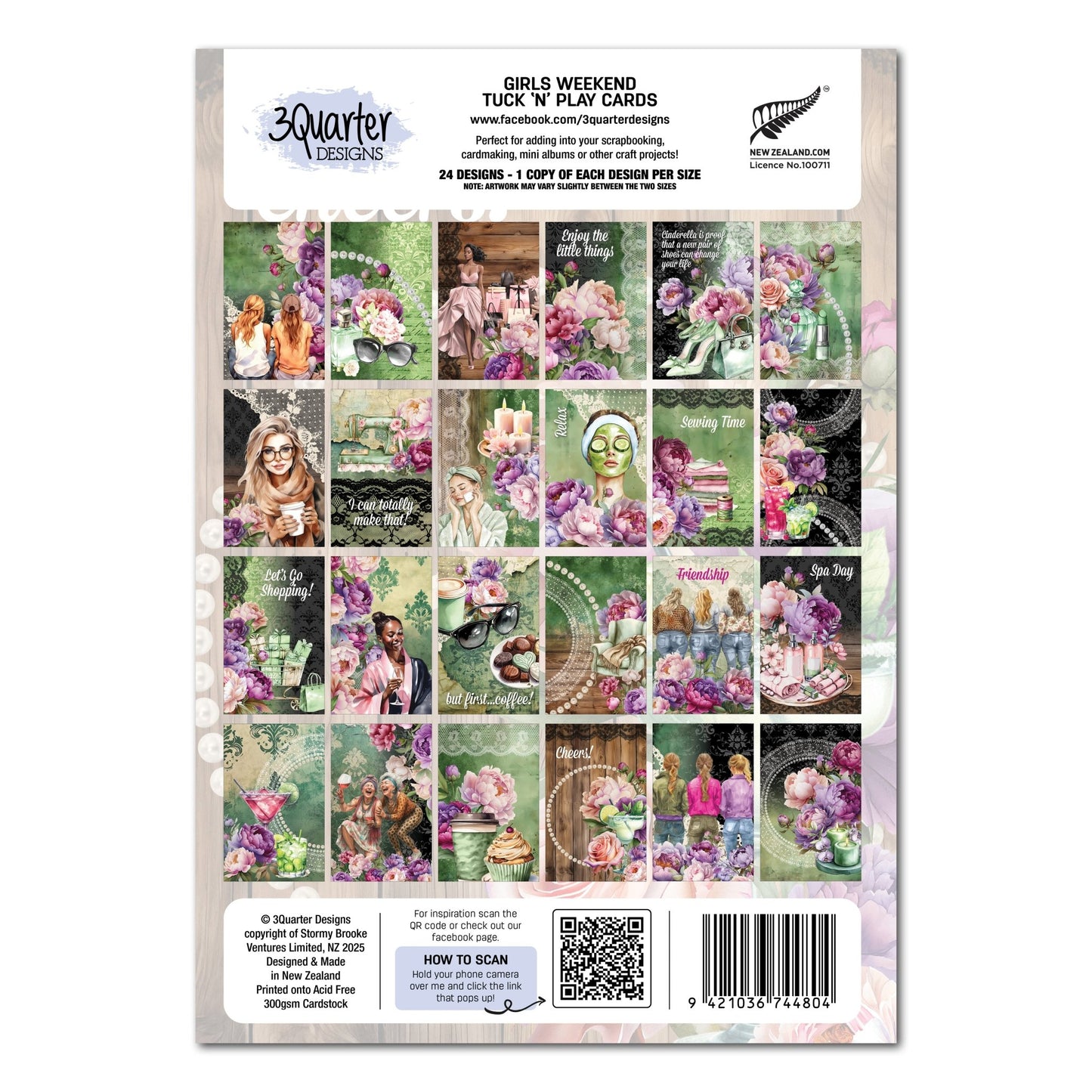 3Quarter Designs - Girls Weekend - Tuck 'n Play Cards - The Crafty Kiwi