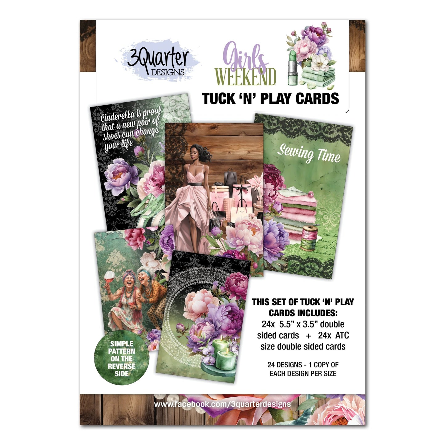 3Quarter Designs - Girls Weekend - Tuck 'n Play Cards - The Crafty Kiwi