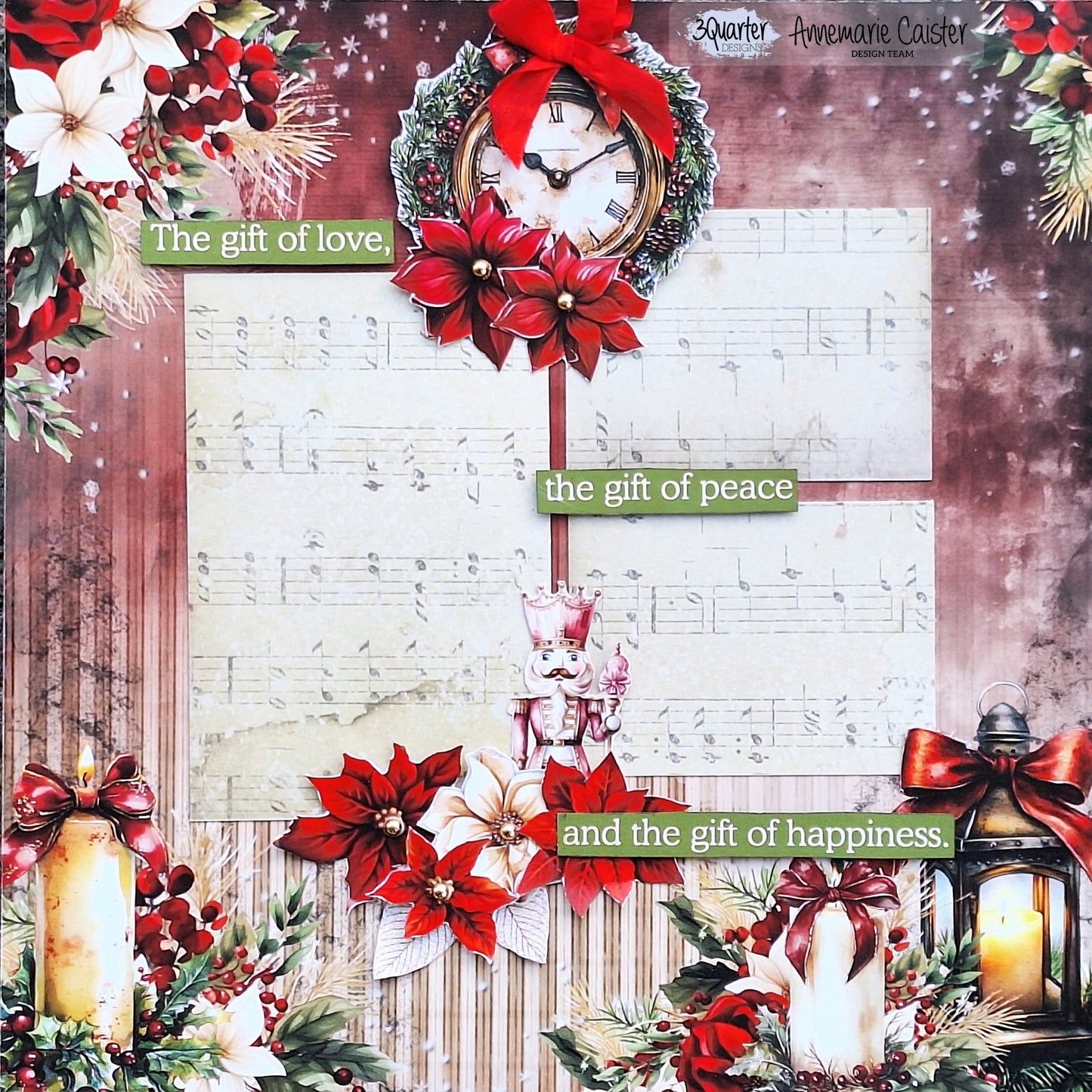 3Quarter Designs - Holly Jolly Scrapbooking Kit - by Annemarie - The Crafty Kiwi