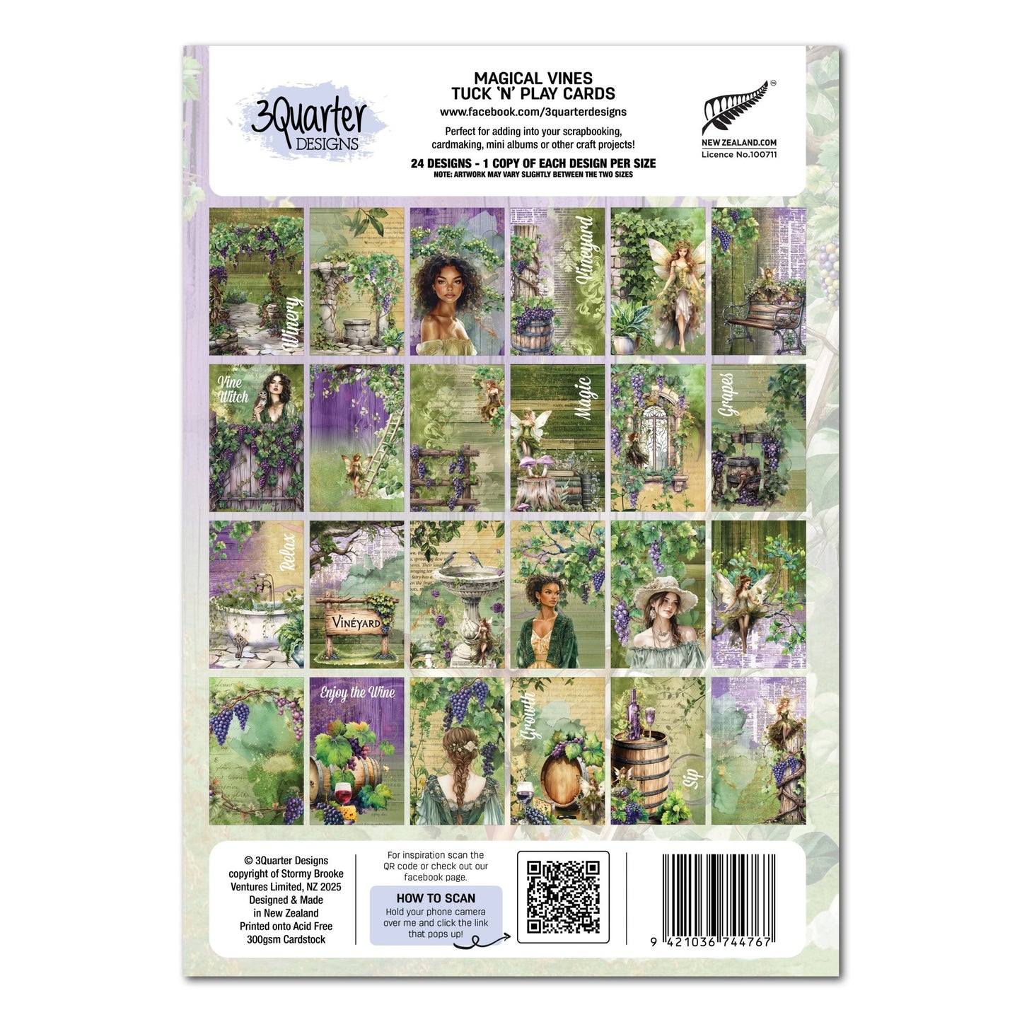 3Quarter Designs - Magical Vines - Tuck 'n Play Cards - The Crafty Kiwi