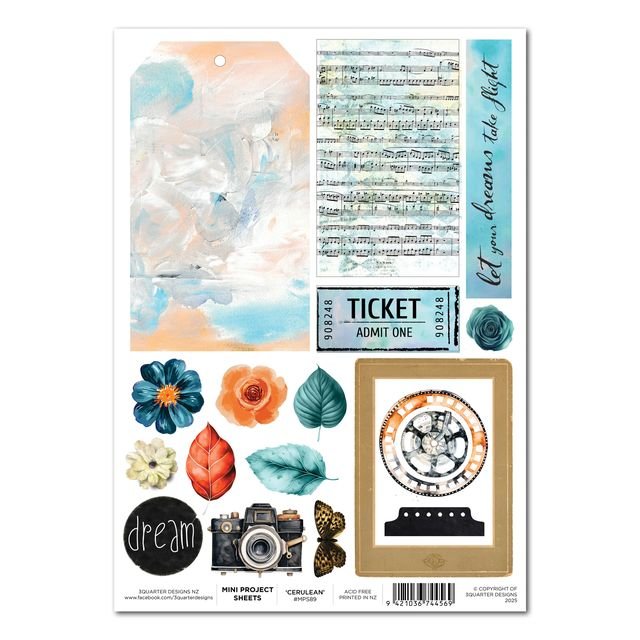 3Quarter Designs - Mini Project Sheet - Cerulean Score - The Crafty Kiwi