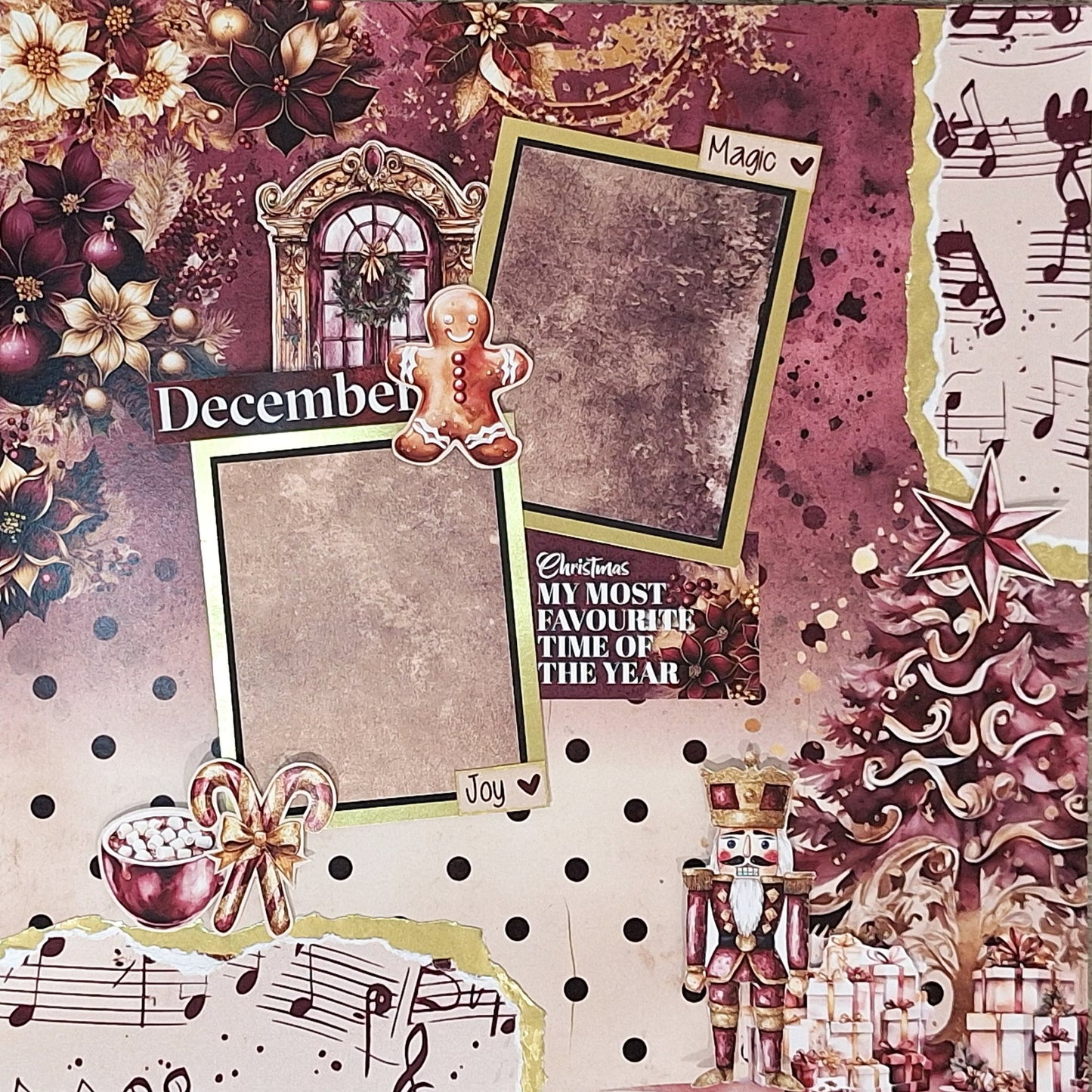 3Quarter Designs - Sugarplum Wreaths Scrapbooking Kit - By Annemarie - The Crafty Kiwi