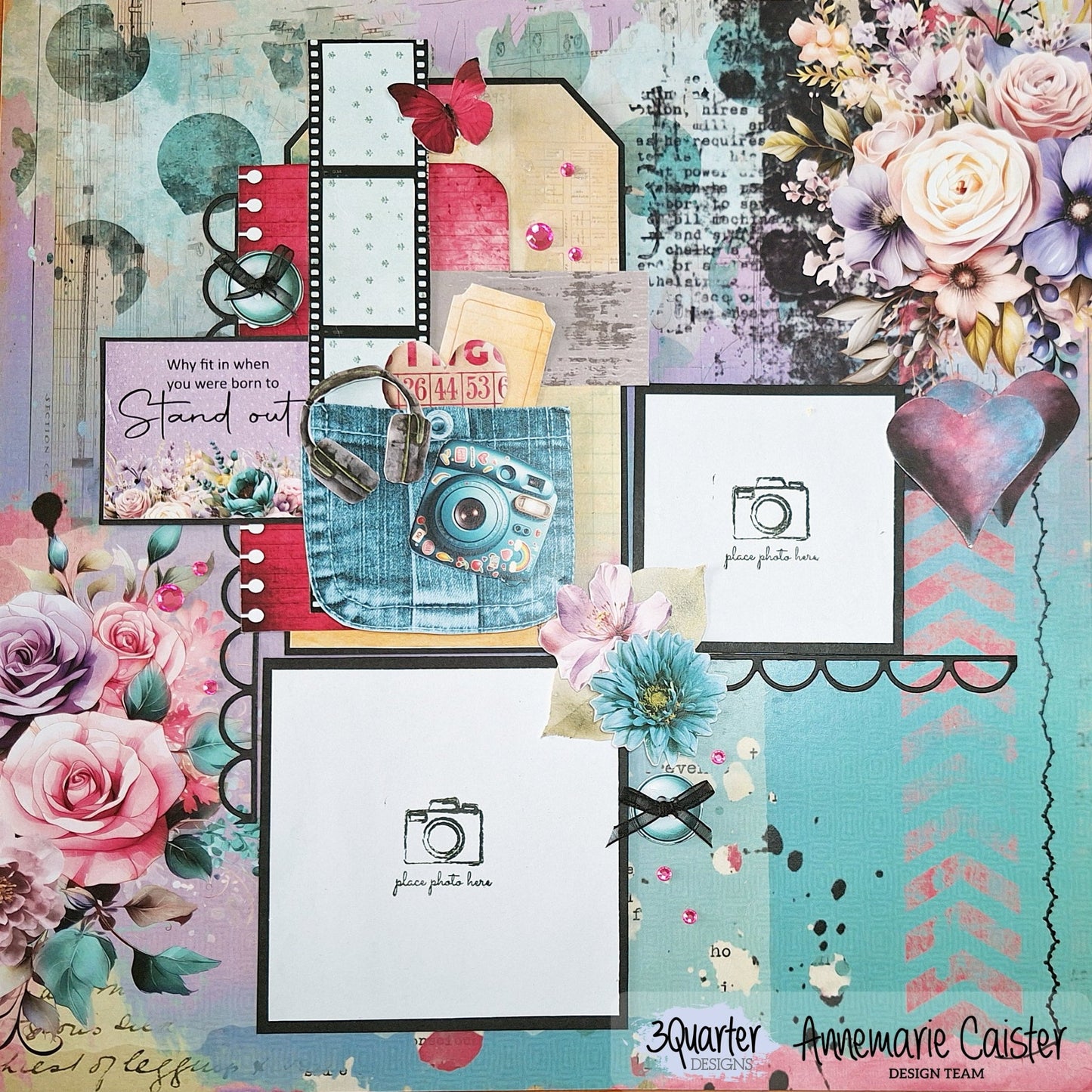 3Quarter Designs - Teenage Dream Mini Scrapbook Kit - By Annemarie - The Crafty Kiwi