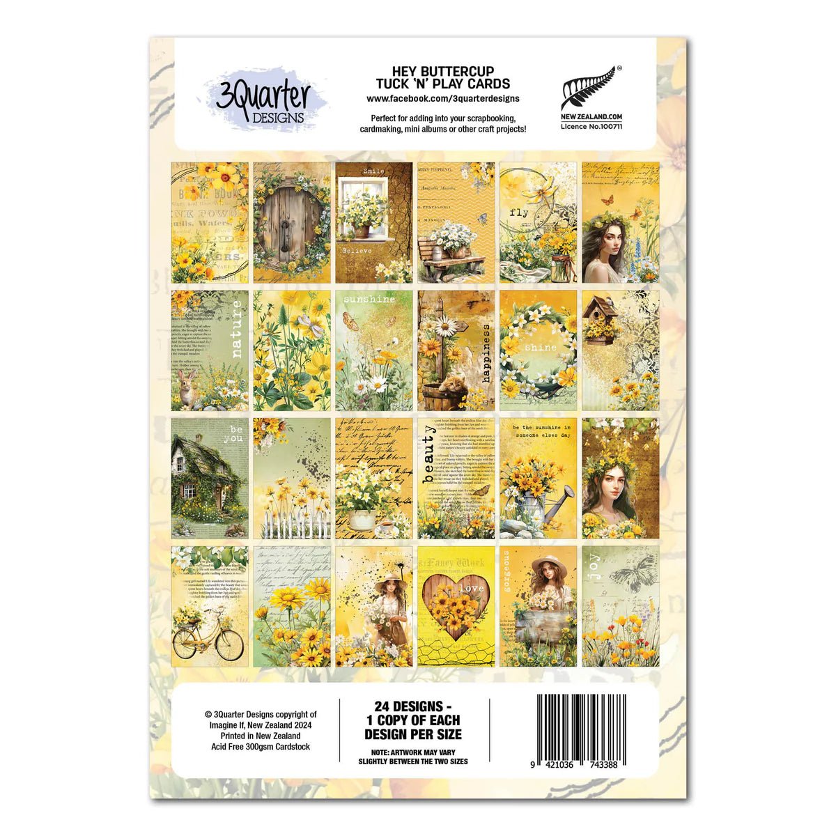 3Quarter Designs - Tuck 'n Play Cards - Hey Buttercup - The Crafty Kiwi