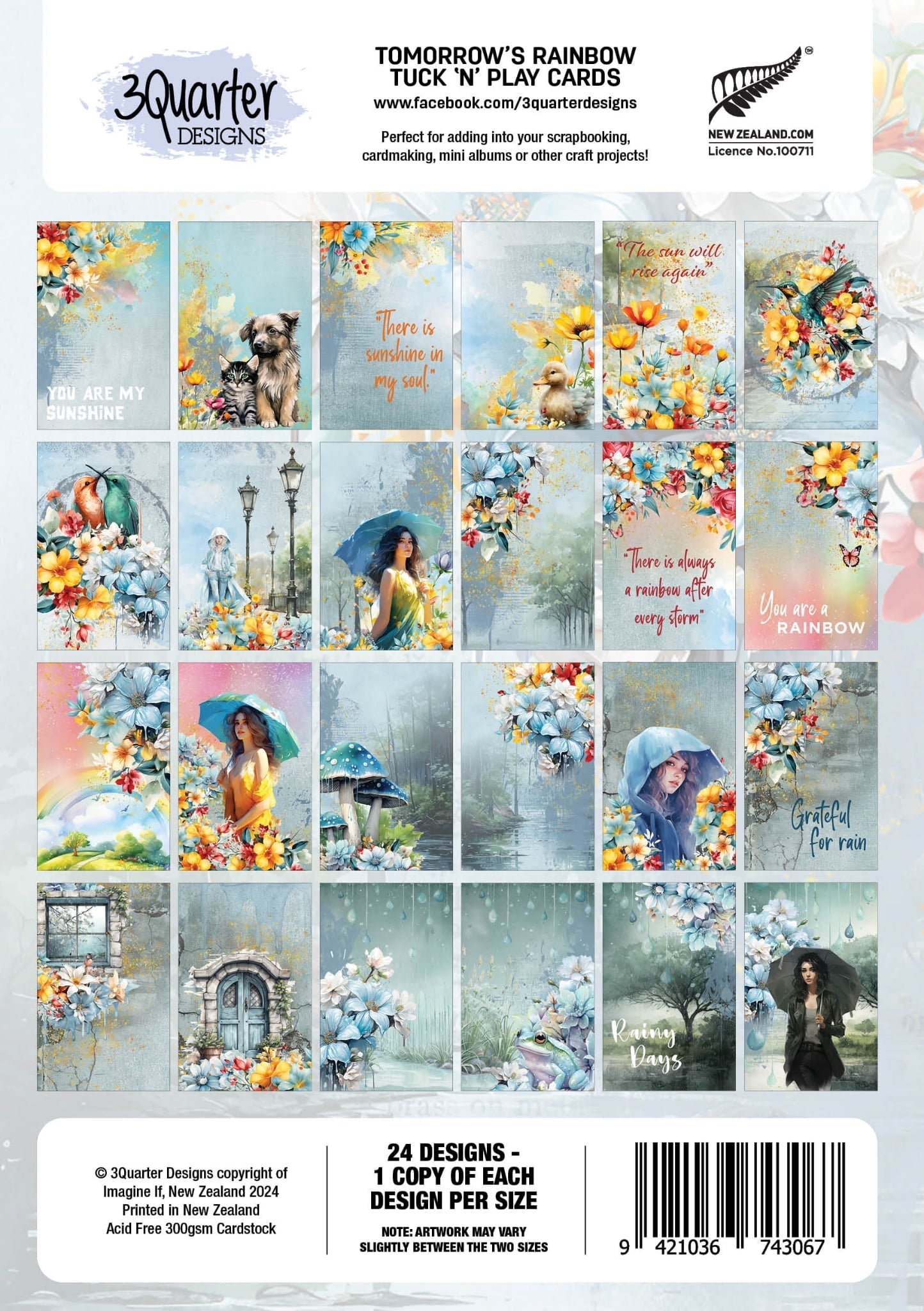 3Quarter Designs - Tuck 'n Play Cards - Tomorrow's Rainbow - The Crafty Kiwi