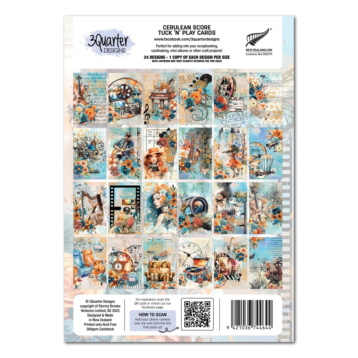 3Quarter Designs - Tuck 'n Play Cerulean Score - The Crafty Kiwi