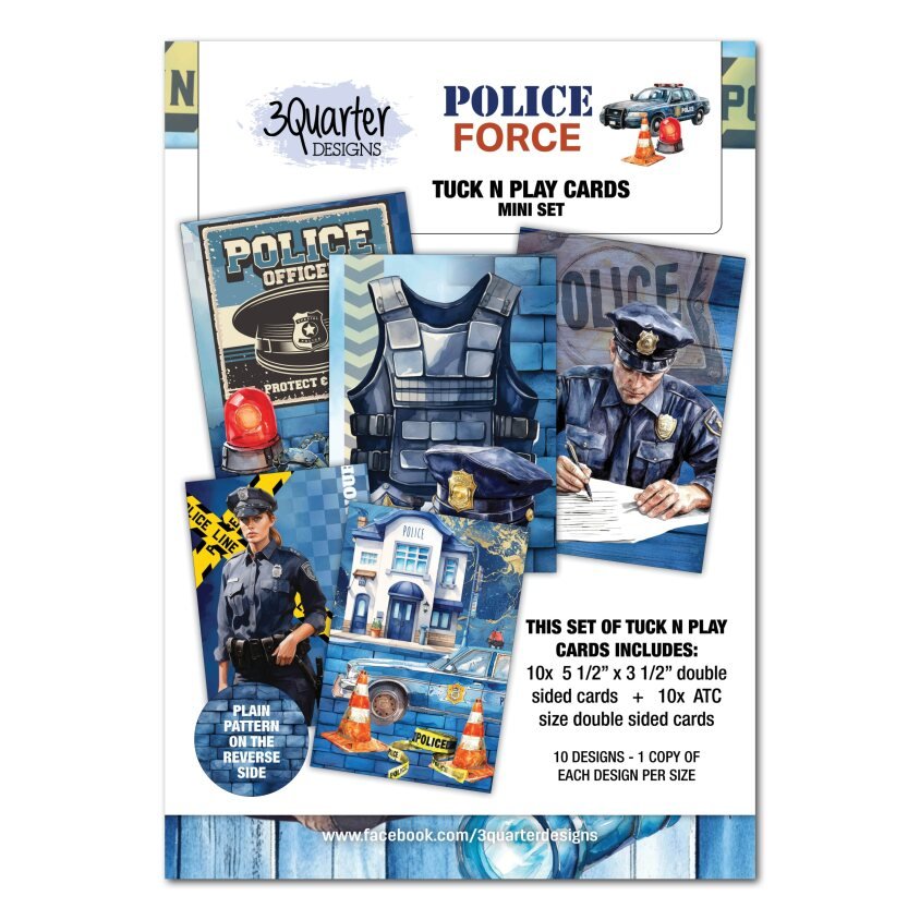 3Quarter Designs - Tuck 'n Play Police Force Mini Set - The Crafty Kiwi