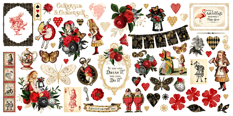 Graphic 45 - Curiouser and Curiouser Bundle Kit (4 products)