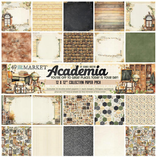 49 and Market - ACADEMIA - 12x12 Collection Paper Pack - The Crafty Kiwi