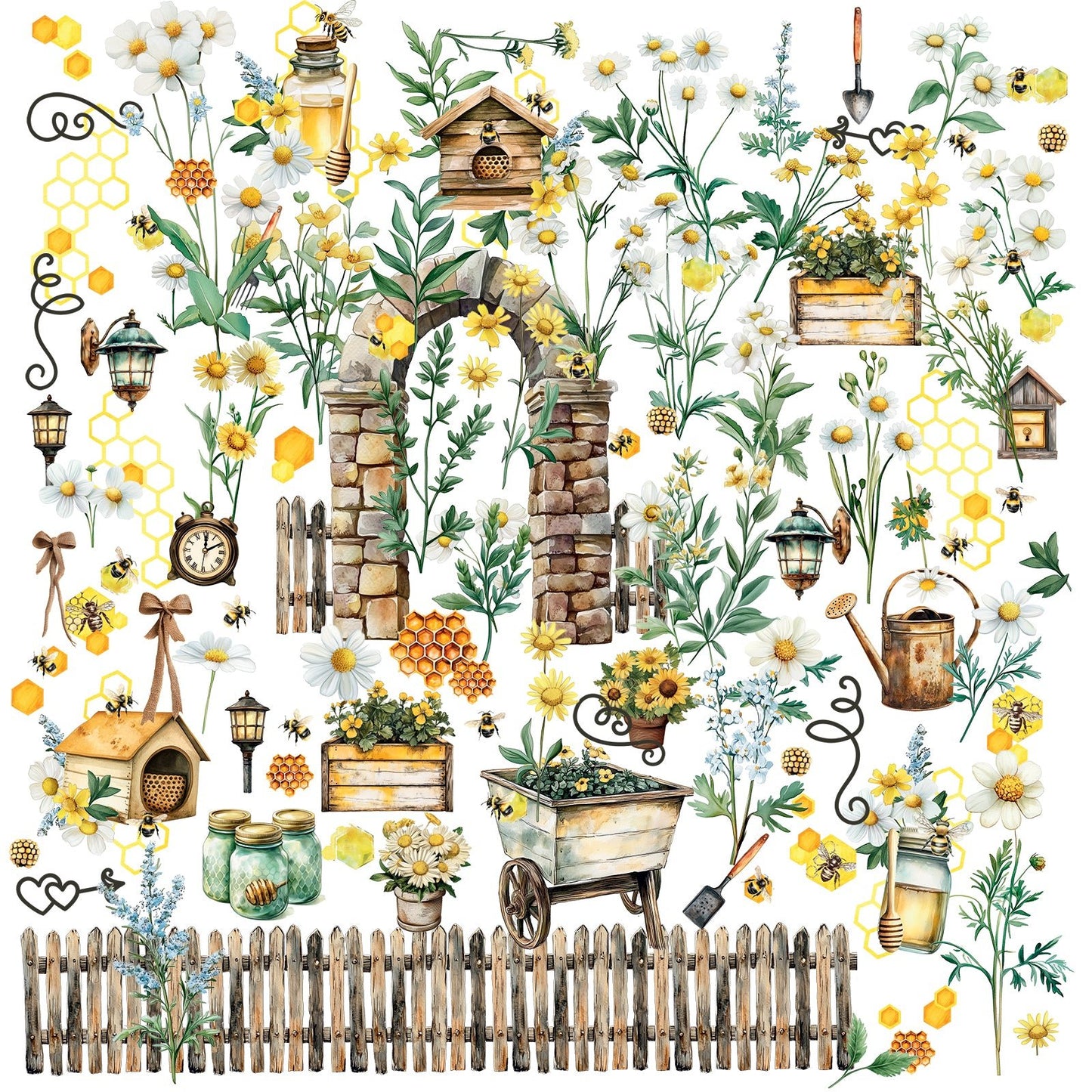 49 and Market - BOTANICAL BUZZ - Laser Cut Element Set - The Crafty Kiwi