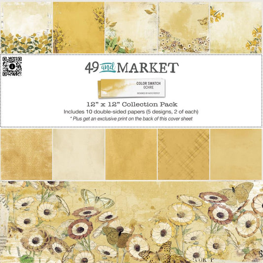 49 and Market - COLOR SWATCH: OCHRE - 12x12 Collection Pack - The Crafty Kiwi