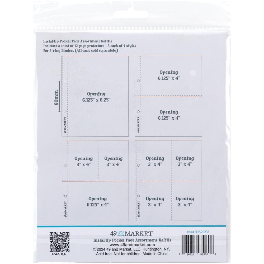 49 and Market - InstaFlip Pocket Page - Assortment (12/pack) - The Crafty Kiwi