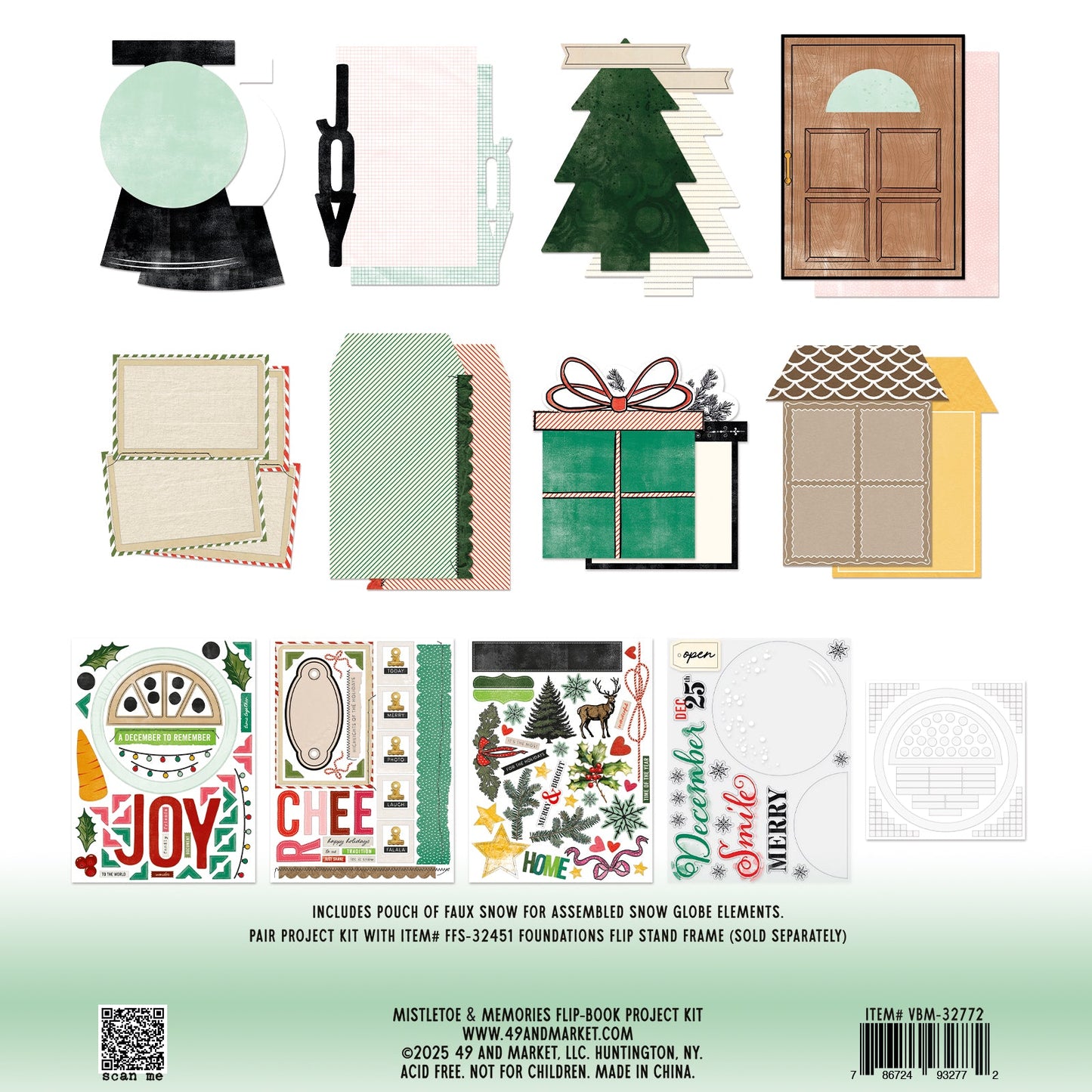 49 and Market - MISTLETOE AND MEMORIES - Flip Book Kit - The Crafty Kiwi