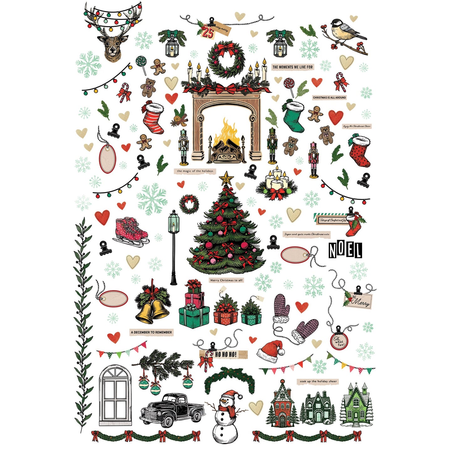 49 and Market - MISTLETOE AND MEMORIES - Laser Cut Outs - Elements - The Crafty Kiwi
