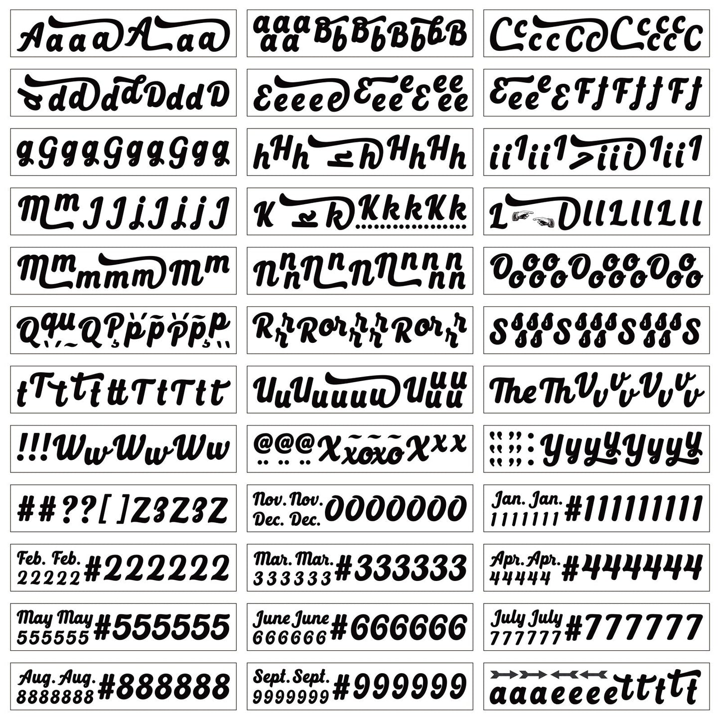 49 and Market - Rub - On Transfer Alphabet Set - Swooshy - The Crafty Kiwi