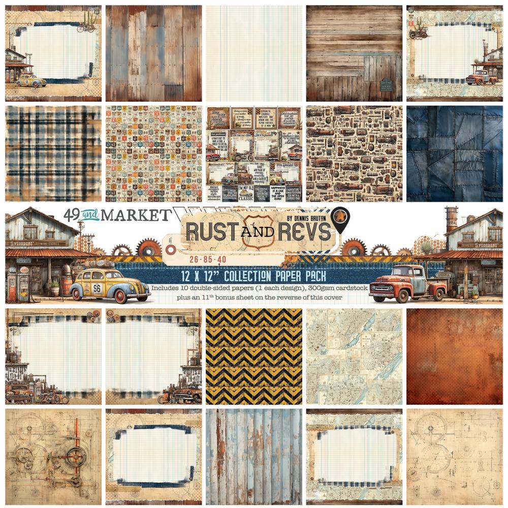 49 and Market - RUST AND REVS - 12x12 Collection Pack - The Crafty Kiwi