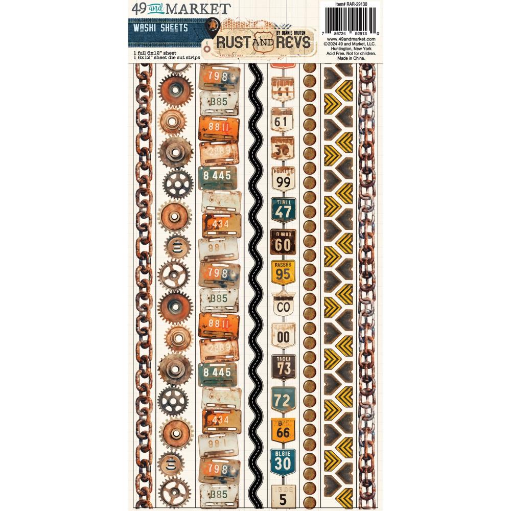 49 and Market - RUST AND REVS - Washi Sheets - The Crafty Kiwi