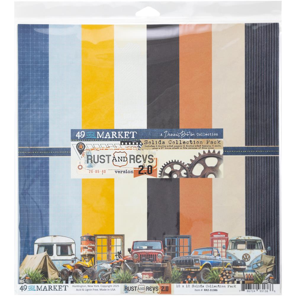 49 And Market - RUST & REVS 2.0 - 12x12 Solids Collection Pack - The Crafty Kiwi