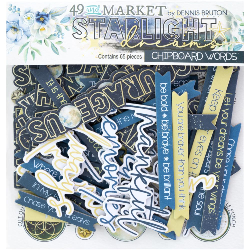 49 and Market - STARLIGHT DREAMS - Chipboard Word Set - The Crafty Kiwi