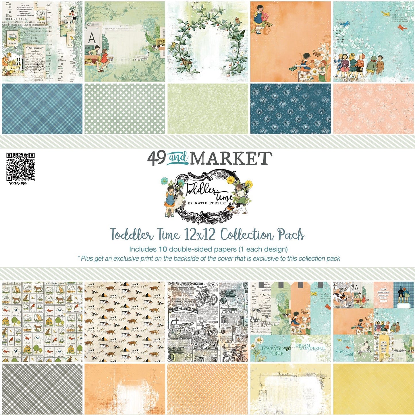 49 and Market - TODDLER TIME - 12x12 Collection Pack - The Crafty Kiwi