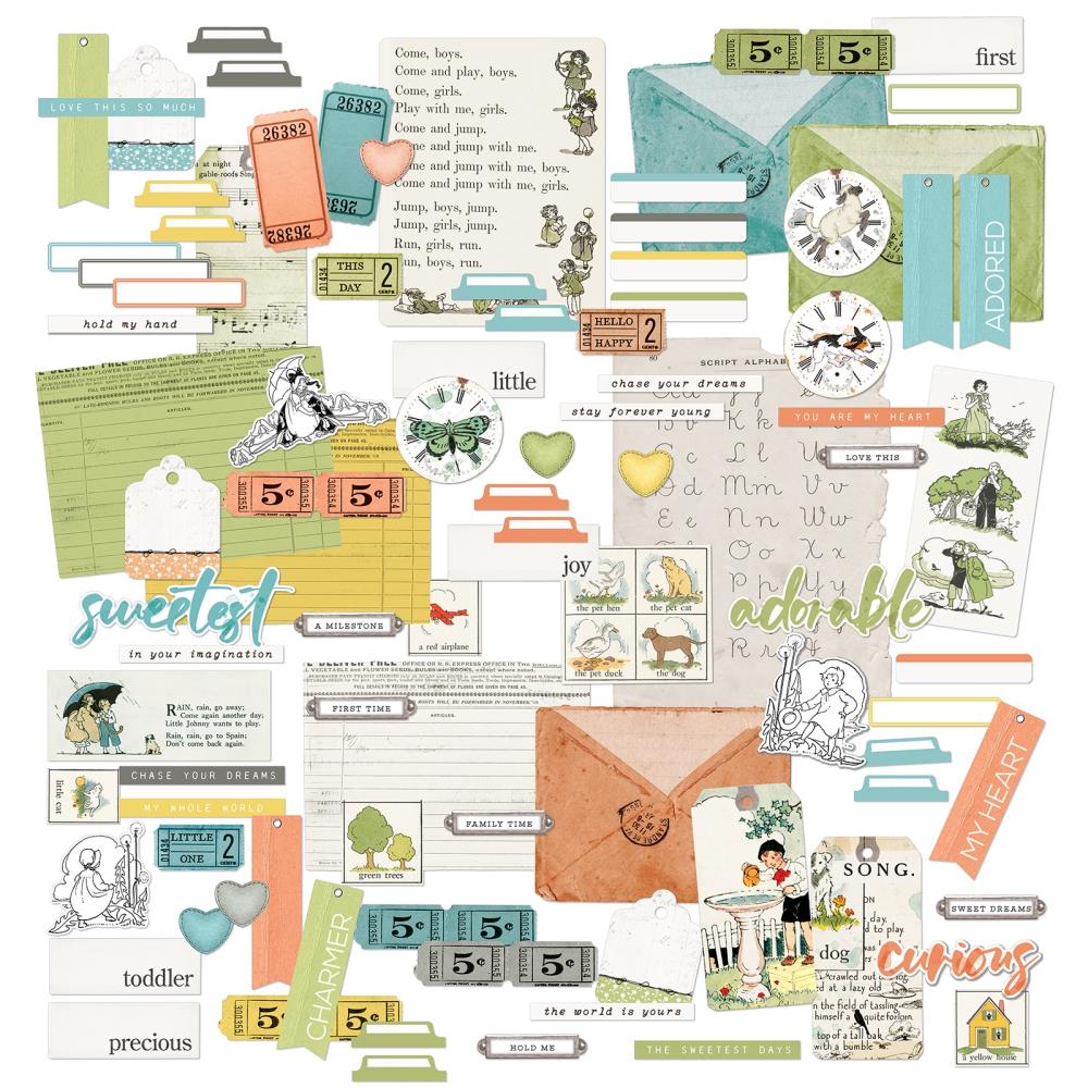 49 and Market - TODDLER TIME - 12x12 Collection Pack + Ephemera Bits Bundle - The Crafty Kiwi
