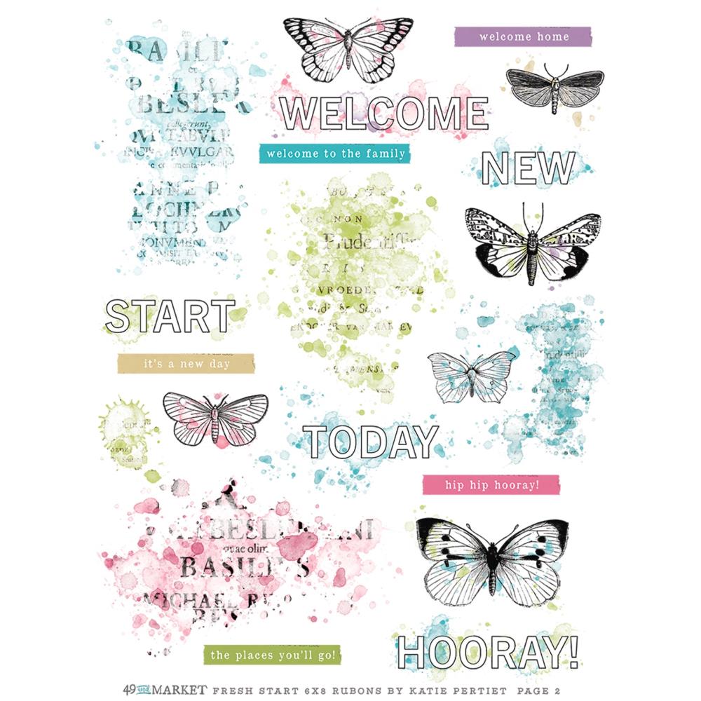49 and Market - TODDLER TIME - Rub - On Transfer Set - Fresh Start - The Crafty Kiwi