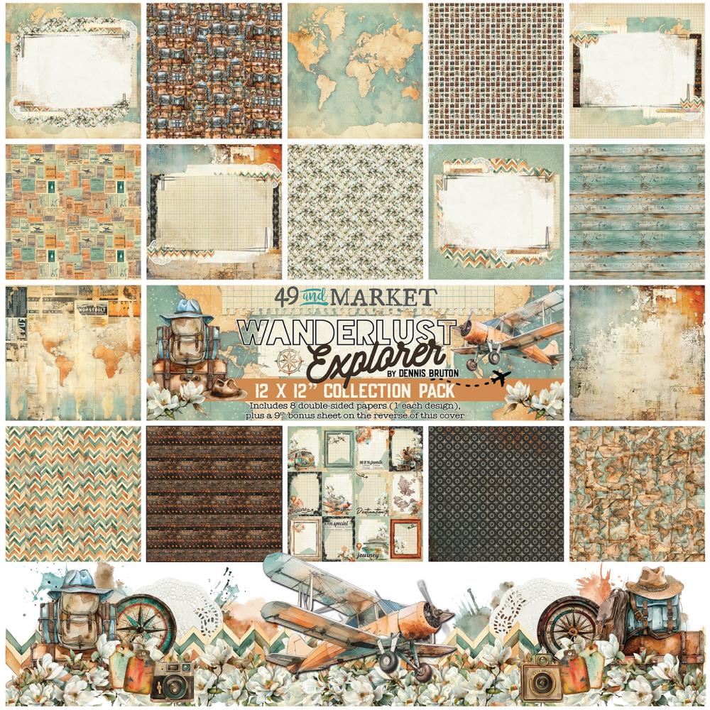 49 and Market - WANDERLUST EXPLORER - 12x12 Collection Pack - The Crafty Kiwi