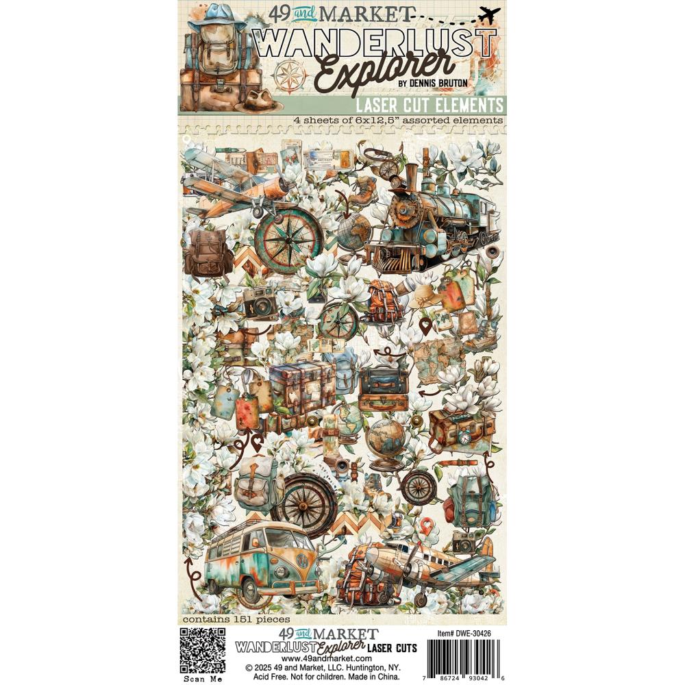 49 and Market - WANDERLUST EXPLORER - Travel Album Bundle Kit (with class/tutorial) - The Crafty Kiwi