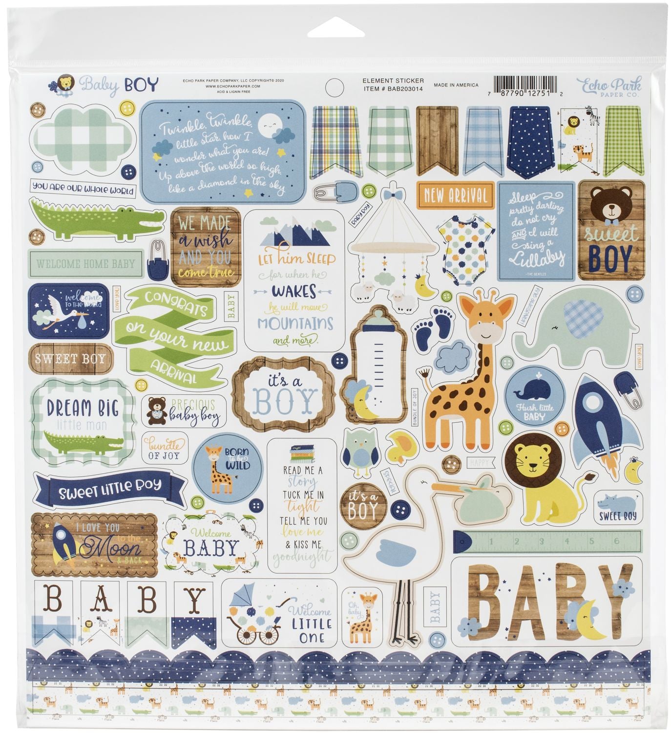 Echo Park - 12x12 Paper Pack - Our Baby Boy