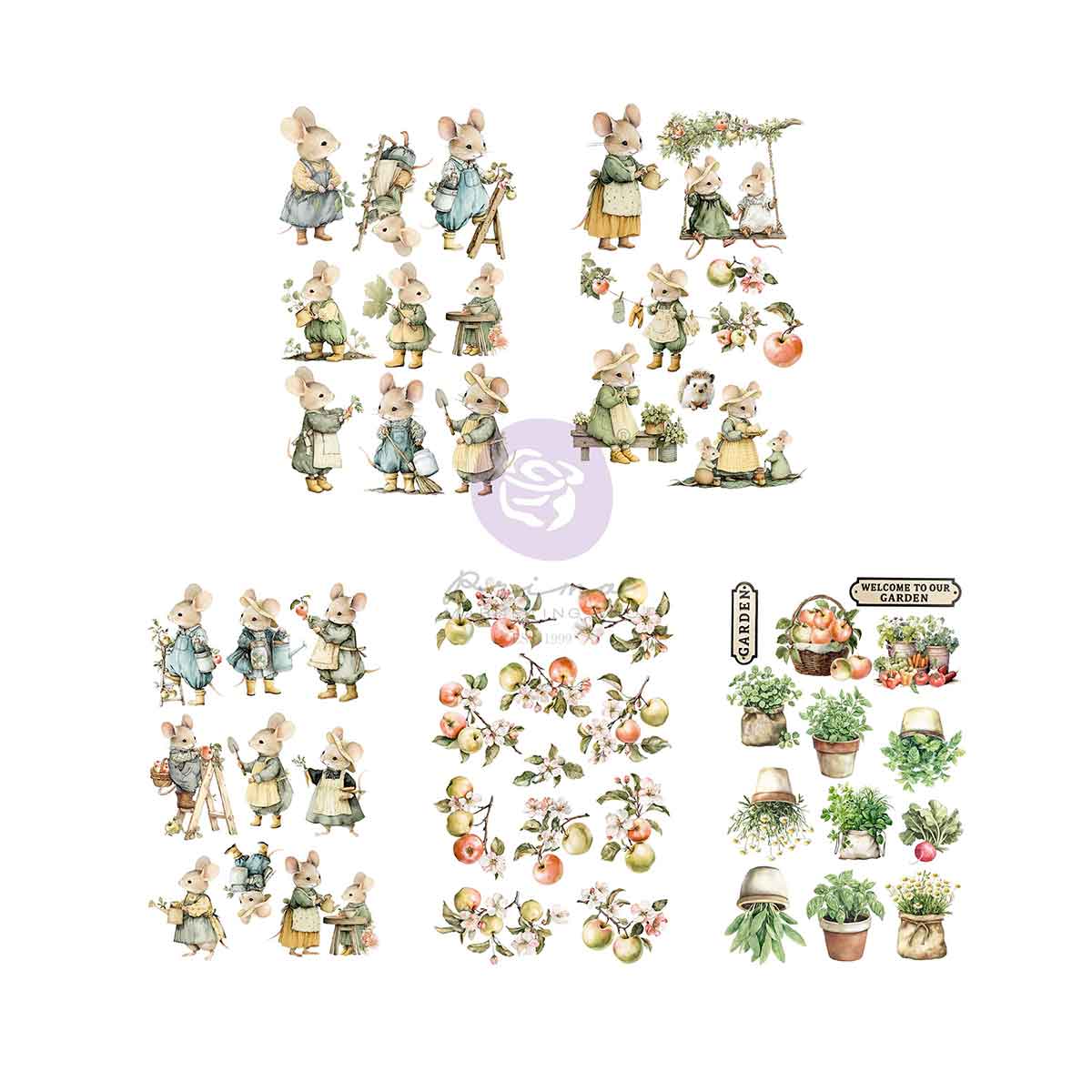 Prima Marketing - HOMEGROWN Collection Stickers – 5″x8″ (5/sheets)