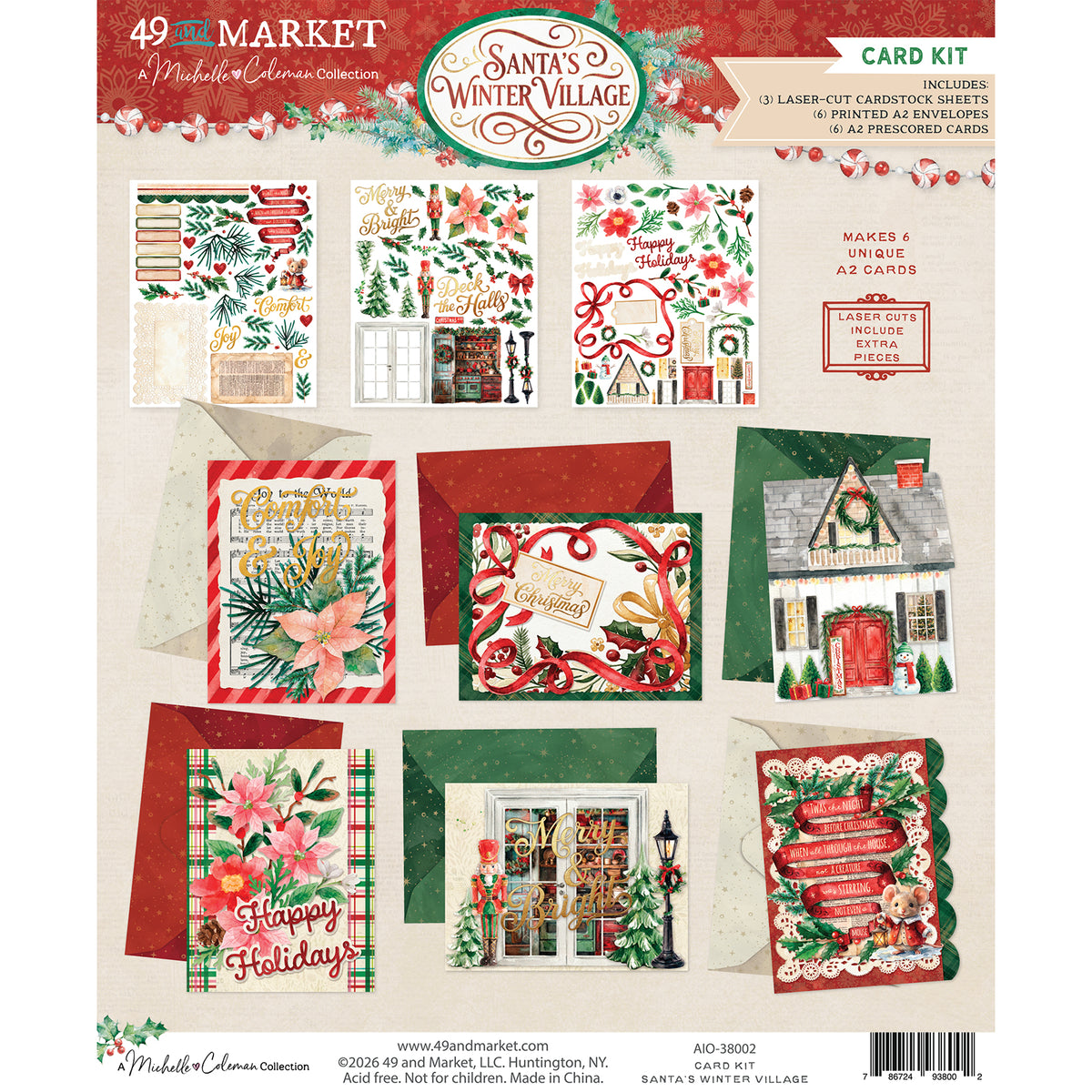 49 and Market - Santa's Winter Village - Card Kit