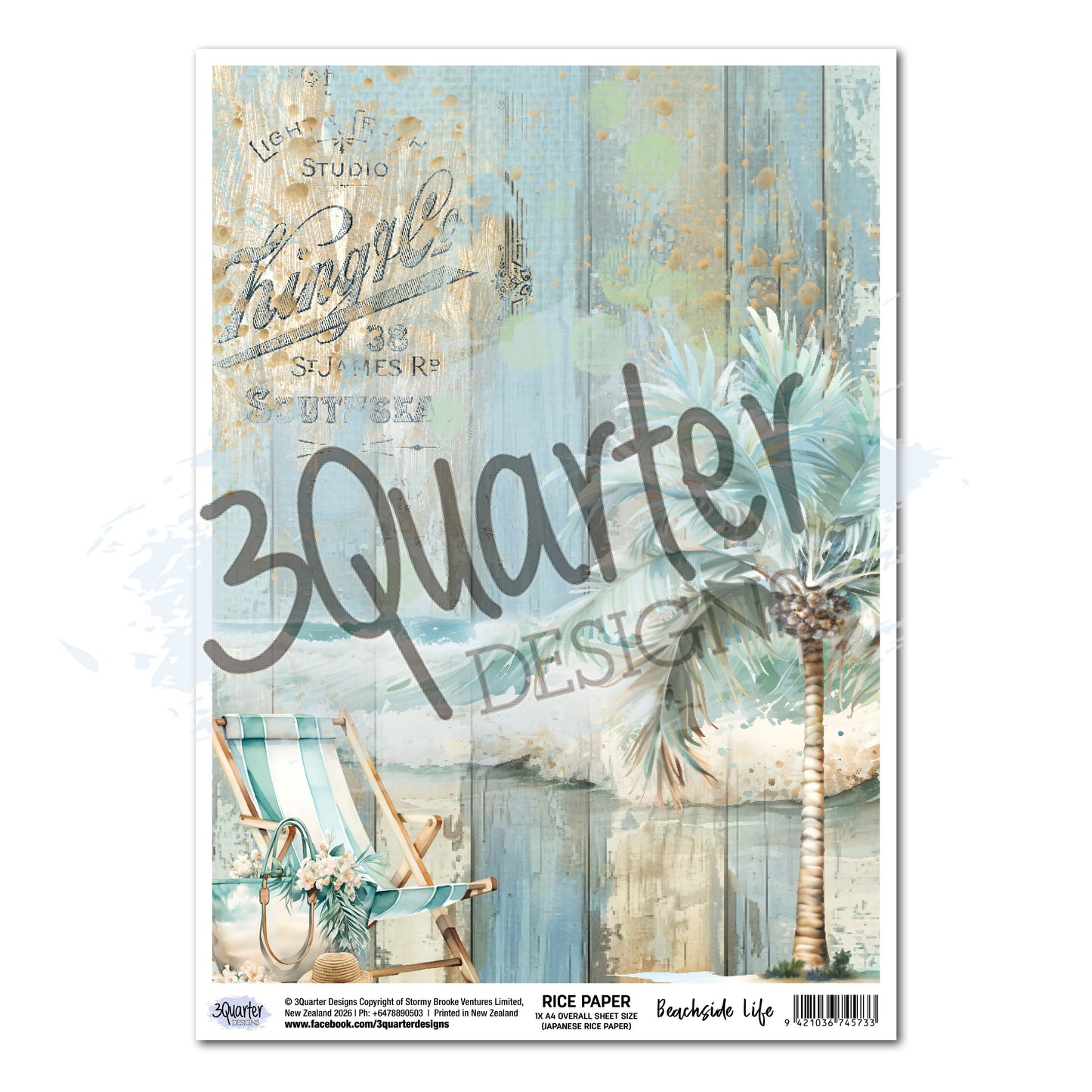 3Quarter Designs - Rice Paper - Beachside Life