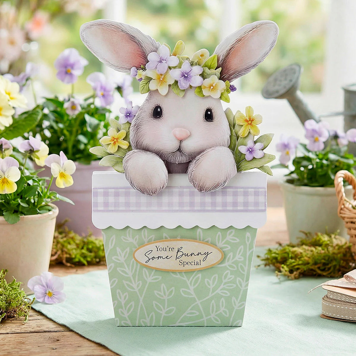 Katy Sue - Bunny Tails & Flower Pots Card Making Kit (4 pack)