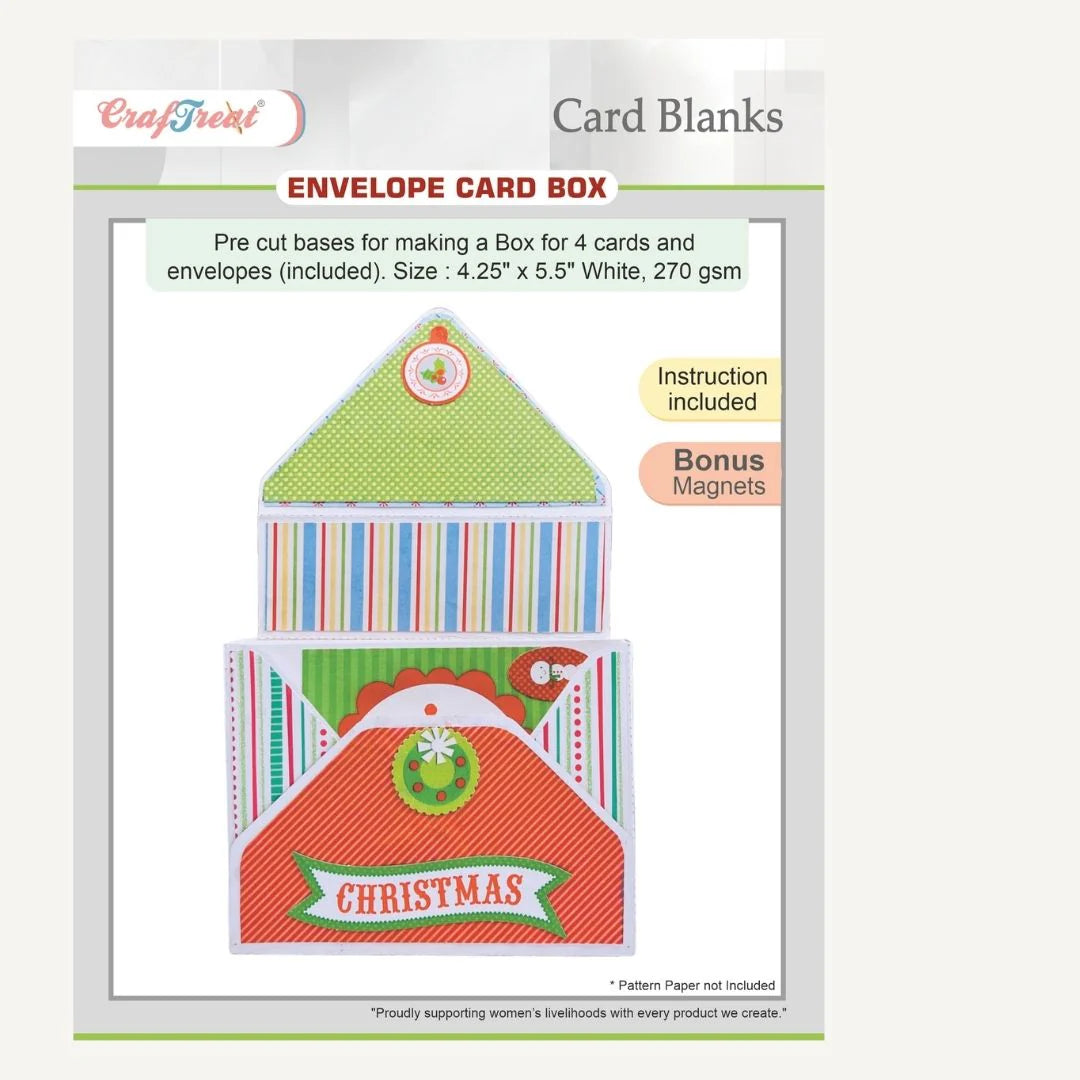 CrafTreat - Card Blanks - Envelope Card Box (4/pack - white)