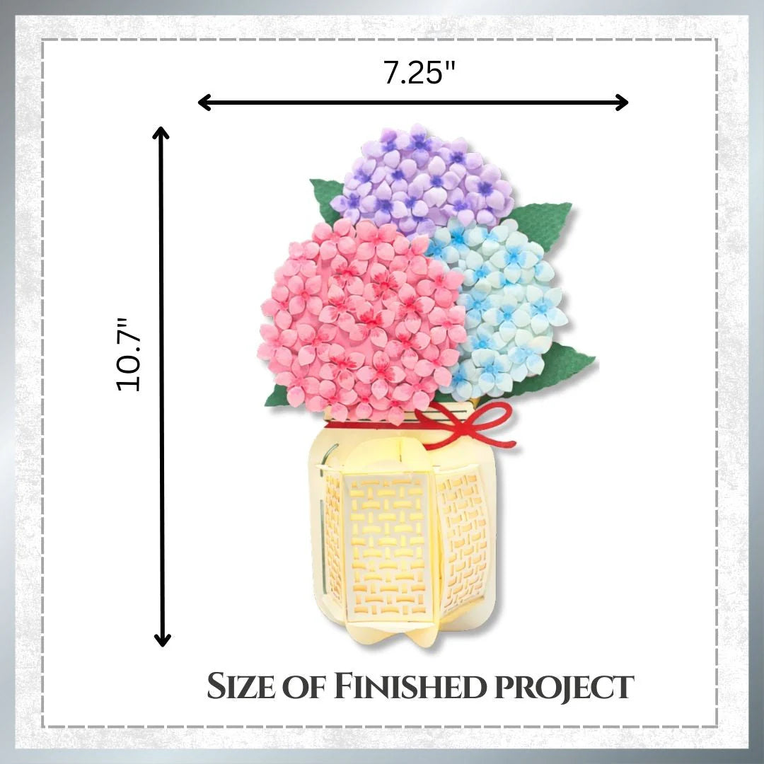 CrafTreat - DIY Paper Lanterns - Hydrangea Jar